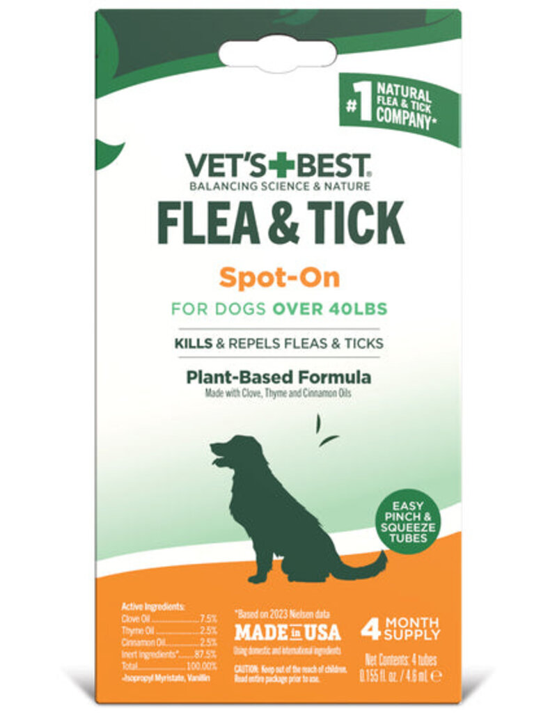 Vets Best VetsBest Flea & Tick Spot on 4pk