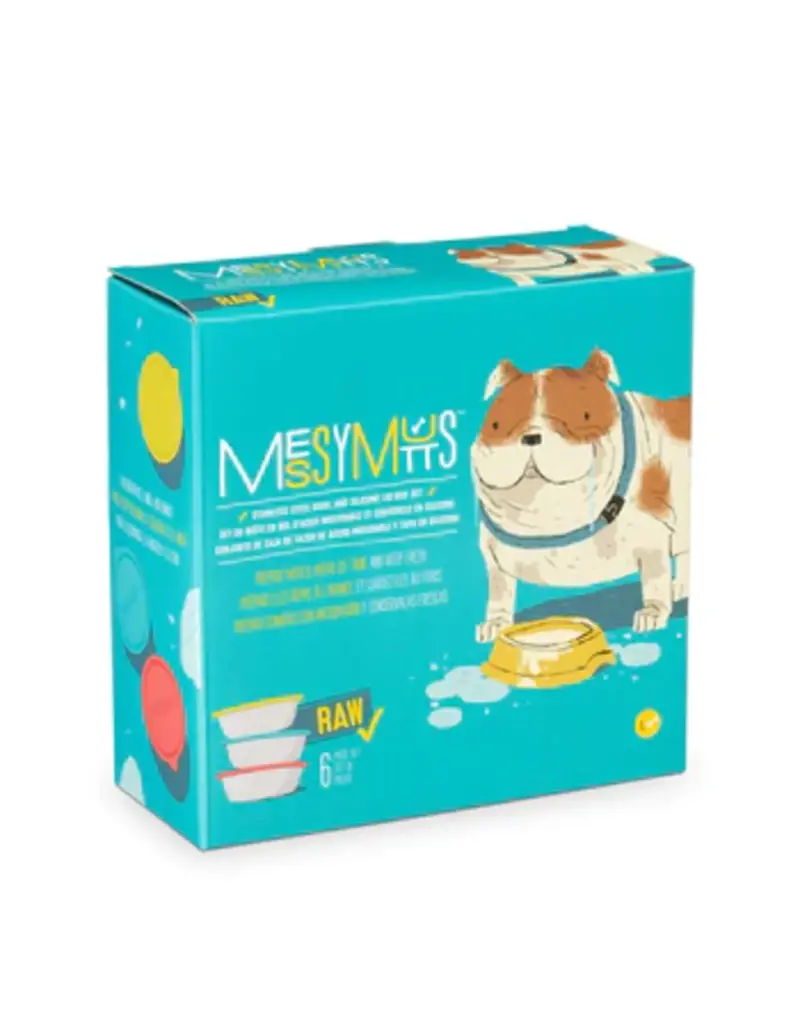 Messy Mutts Messy Mutts Bowl & Lid Set 6pk