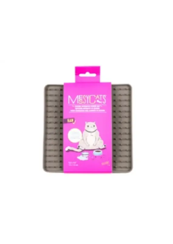 Messy Mutts MessyCats Interactive Feeder Mat Grey