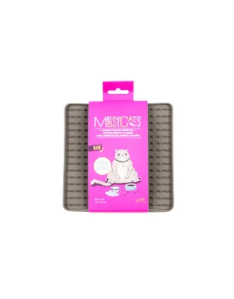 Messy Mutts MessyCats Interactive Feeder Mat Grey