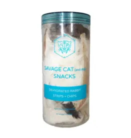 Savage Cat Dog Dehydrated Rabbit Strip Chips 3oz