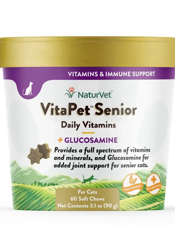 NaturVet NaturVet Vita Pet Senior w/Glucosamine Cat Soft Chew