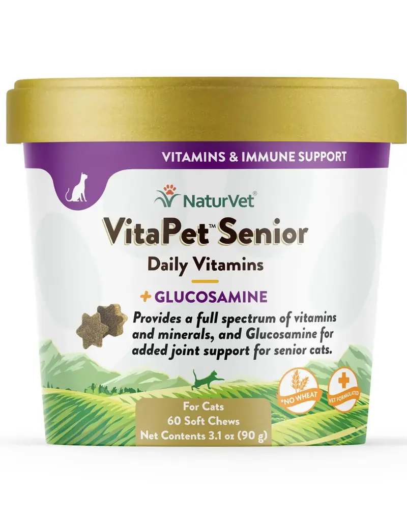 NaturVet NaturVet Vita Pet Senior w/Glucosamine Cat Soft Chew