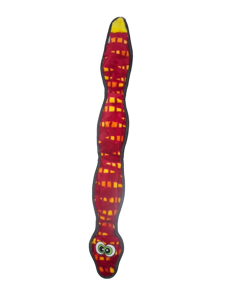 Outward Hound Invincibles Toughseamz Durable Snake Dog Toy, 6 Squeakers