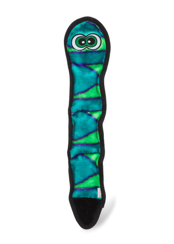 Outward Hound OWH Invincibles 3 Squeak Snake Orange/Blue