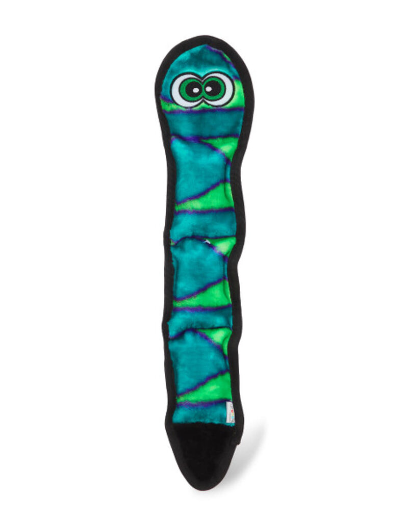 Outward Hound OWH Invincibles 3 Squeak Snake Orange/Blue