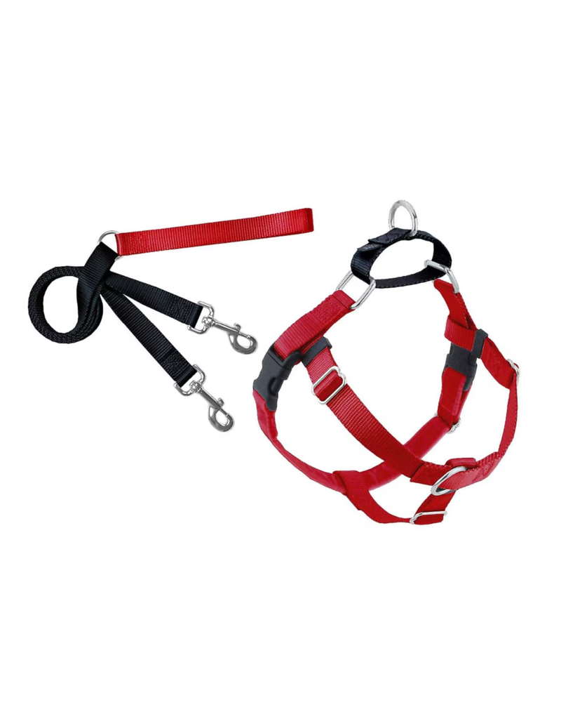 2 Hound Design 2 Hounds Design Freedom Harness & Training Leash Red