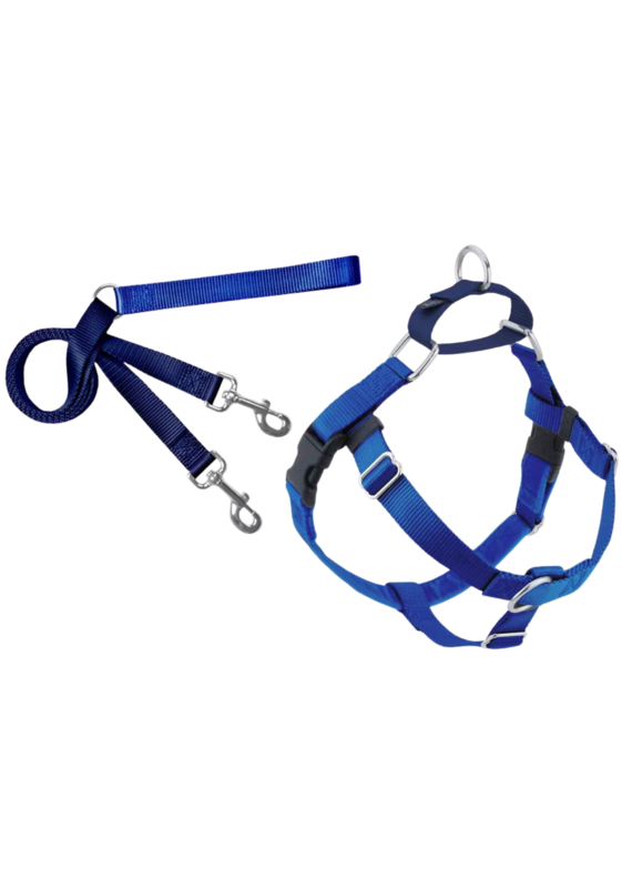 2 Hound Design 2 Hounds Design Freedom Harness & Training Leash Royal Blue