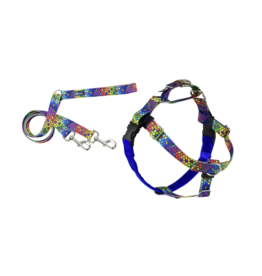 2 Hound Design 2 Hounds Design Freedom Harness & Training Leash ROY G BIV