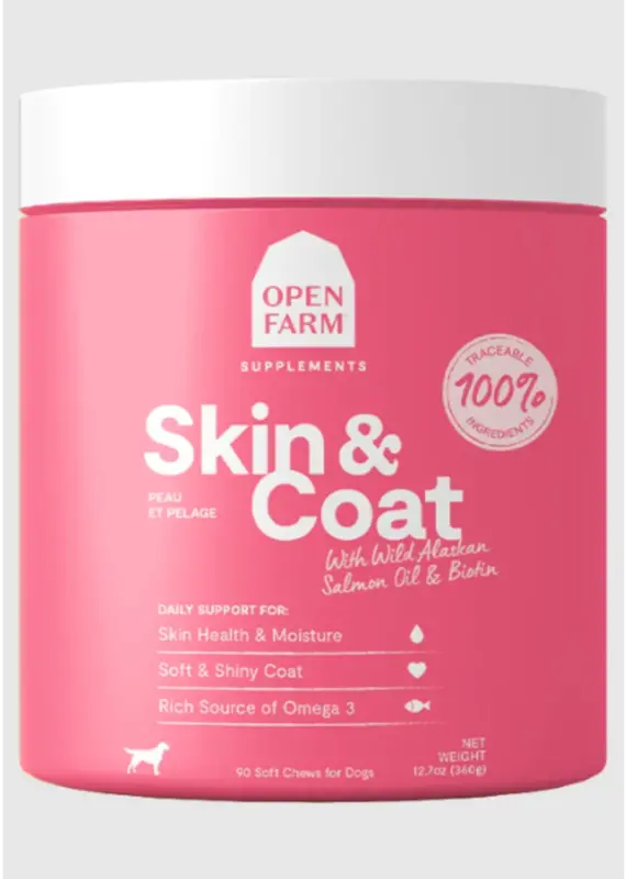 Open Farms Open Farm Dog Supplements Skin and Coat Chews 90 ct
