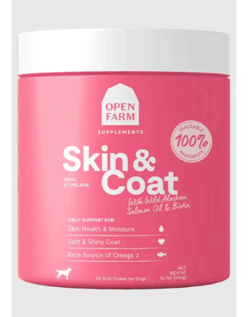 Open Farms Open Farm Dog Supplements Skin and Coat Chews 90 ct