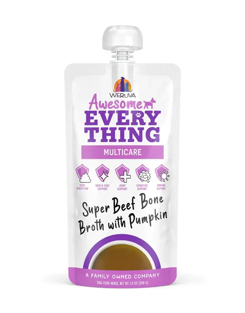 Weruva Weruva Awesome Everything Super Beef Bone Broth with Pumpkin Dog Food Topper Pouch 7oz