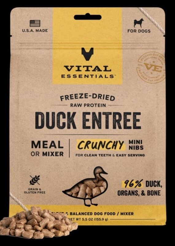 Vital Essentials Vital Essentials Freeze Dried Mini Nibs Crunchy Duck