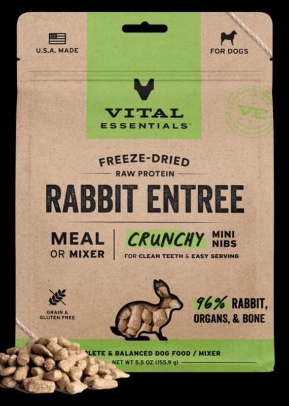 Vital Essentials Vital Essentials Freeze Dried Mini Nibs Crunchy Rabbit