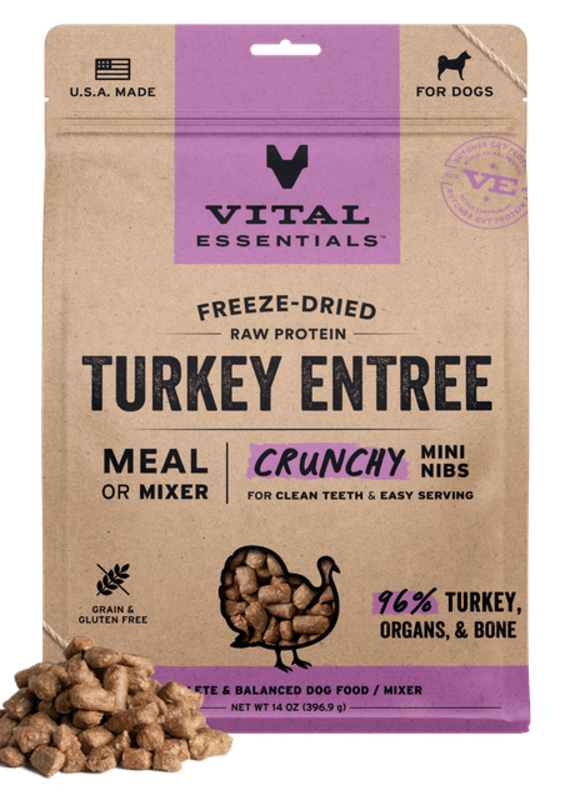Vital Essentials Vital Essentials Freeze Dried Mini Nibs Crunchy Turkey