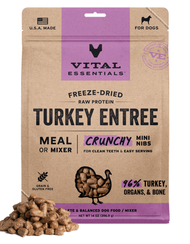 Vital Essentials Vital Essentials Freeze Dried Mini Nibs Crunchy Turkey