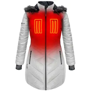 ActionHeat 5V Heated Long W Puffer Jacket W/ Hood (5242)