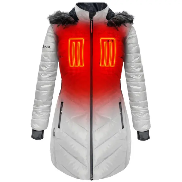 Actionheat ActionHeat 5V Heated Long W Puffer Jacket W/ Hood (5242)