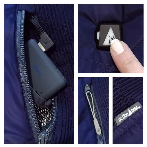 Actionheat ActionHeat 5V Heated Long W Puffer Jacket W/ Hood (5242)