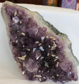 Amethyst Cluster with Calcite points ~ Brazil
