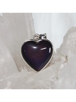 Rainbow Obsidian Heart Pendant