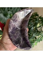 Amethyst Quarter Moon Dish for celestial ceremonies