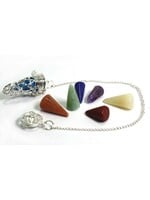 Chakra Pendulum w/ 7 Stones
