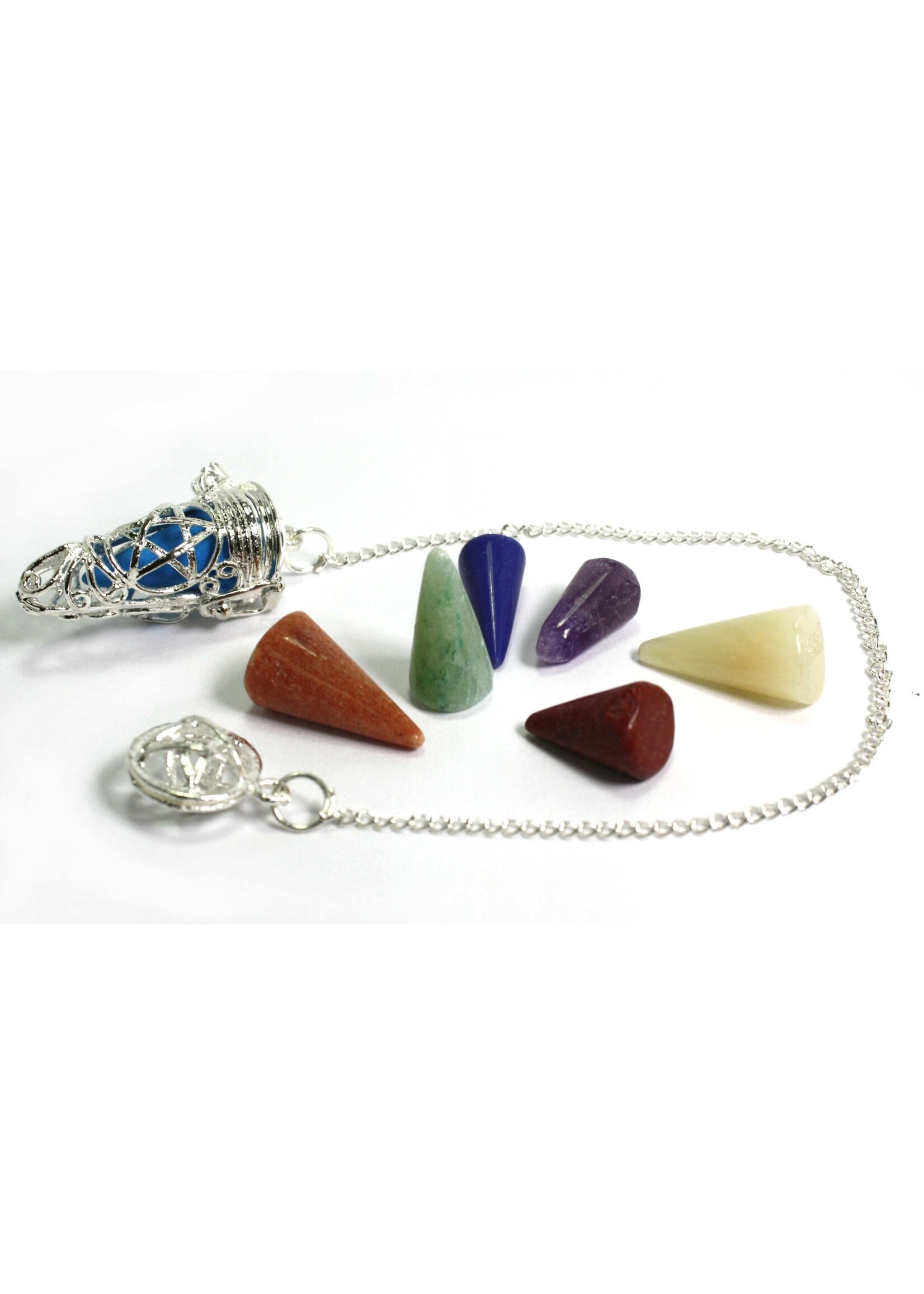 Chakra Pendulums w/ 7 Stones