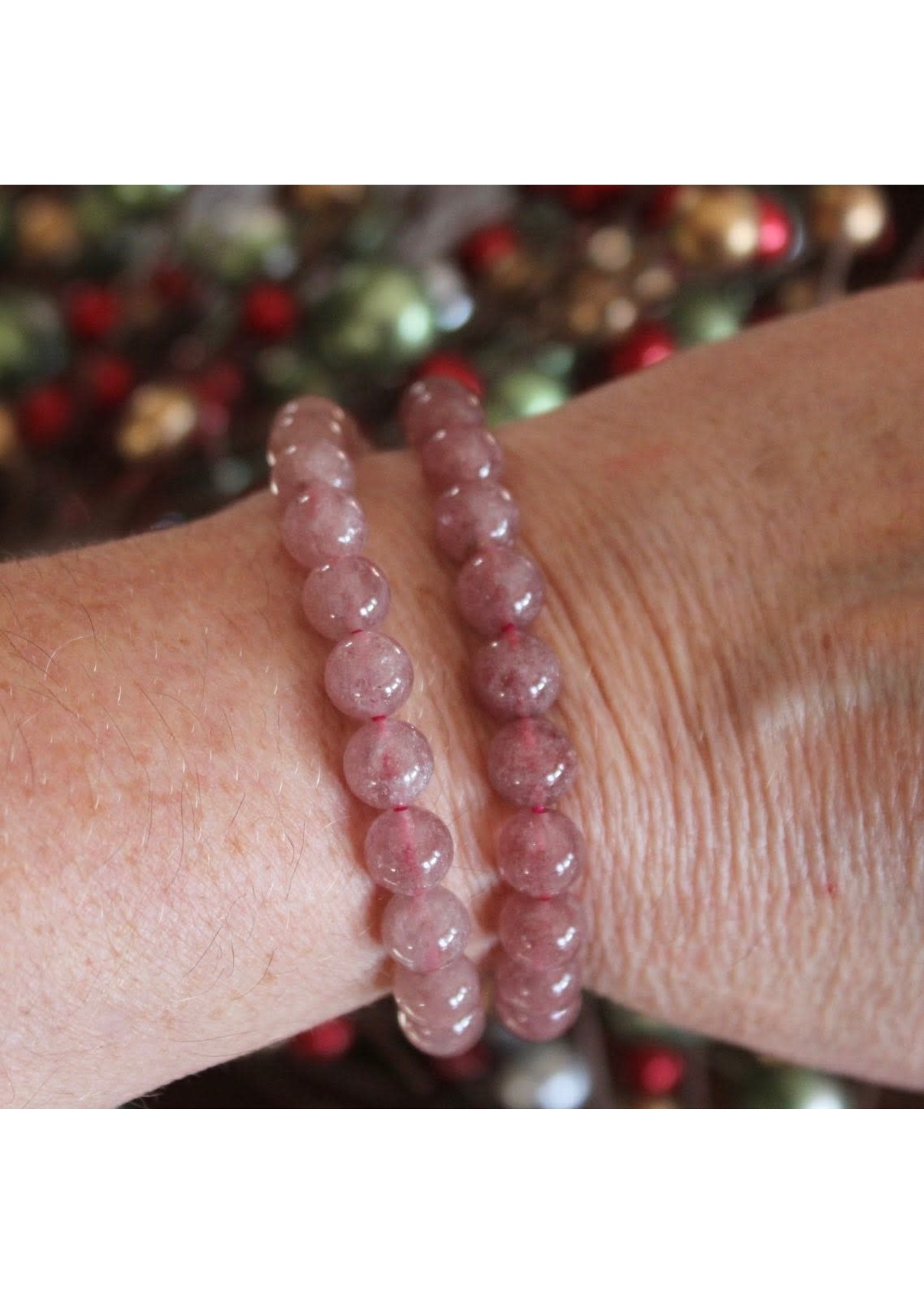 Crystal Bracelet - Strawberry Quartz