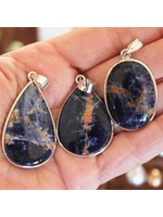 Sunset Sodalite Pendant teardrop or oval