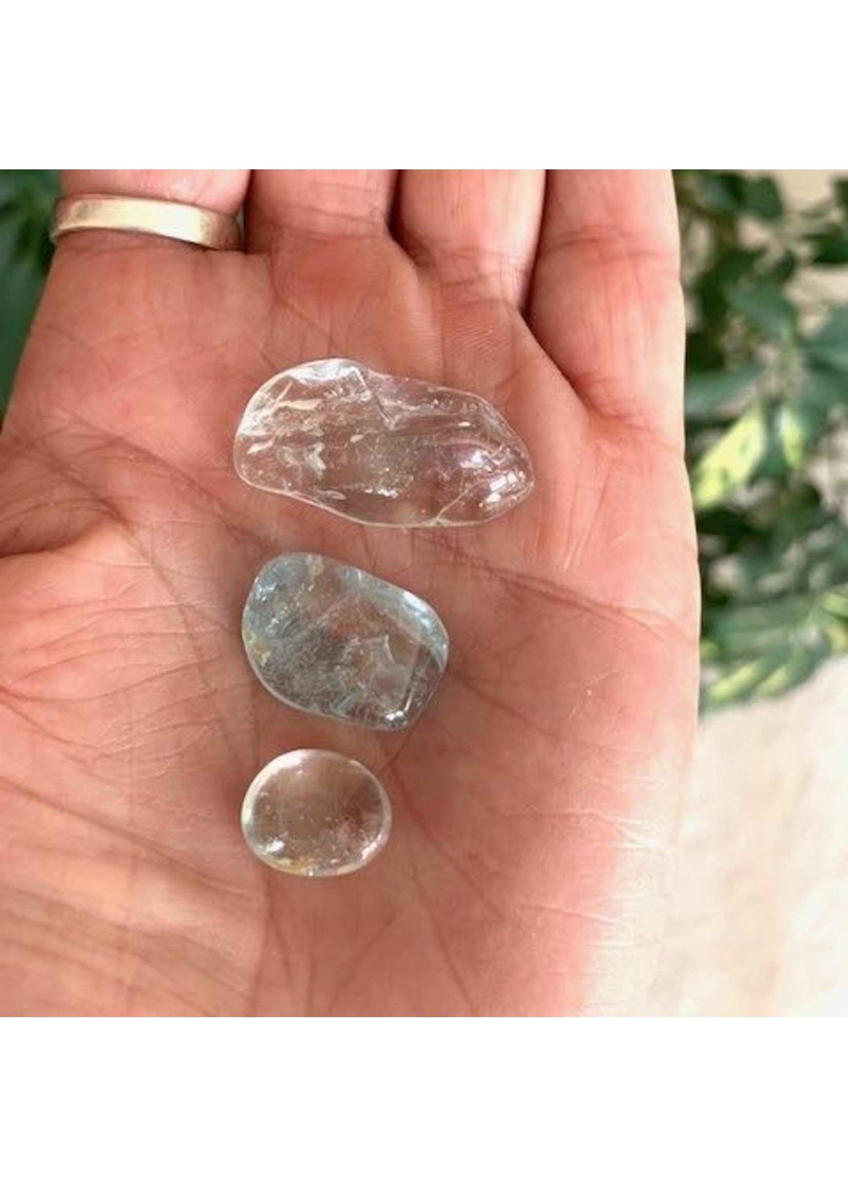 Blue Topaz Tumbled for opening the throat