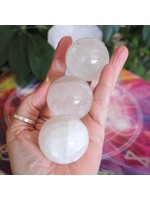 White Calcite Spheres for cleansing the aura
