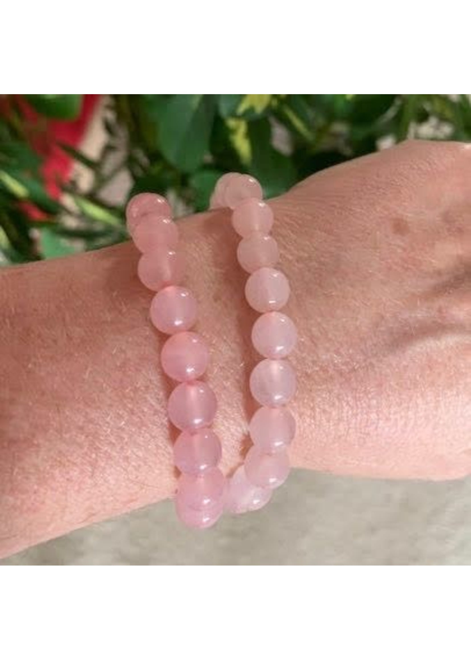 Crystal Bracelet -  Rose Quartz 8 mm