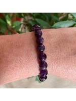 Crystal Bracelet - Amethyst 8 mm