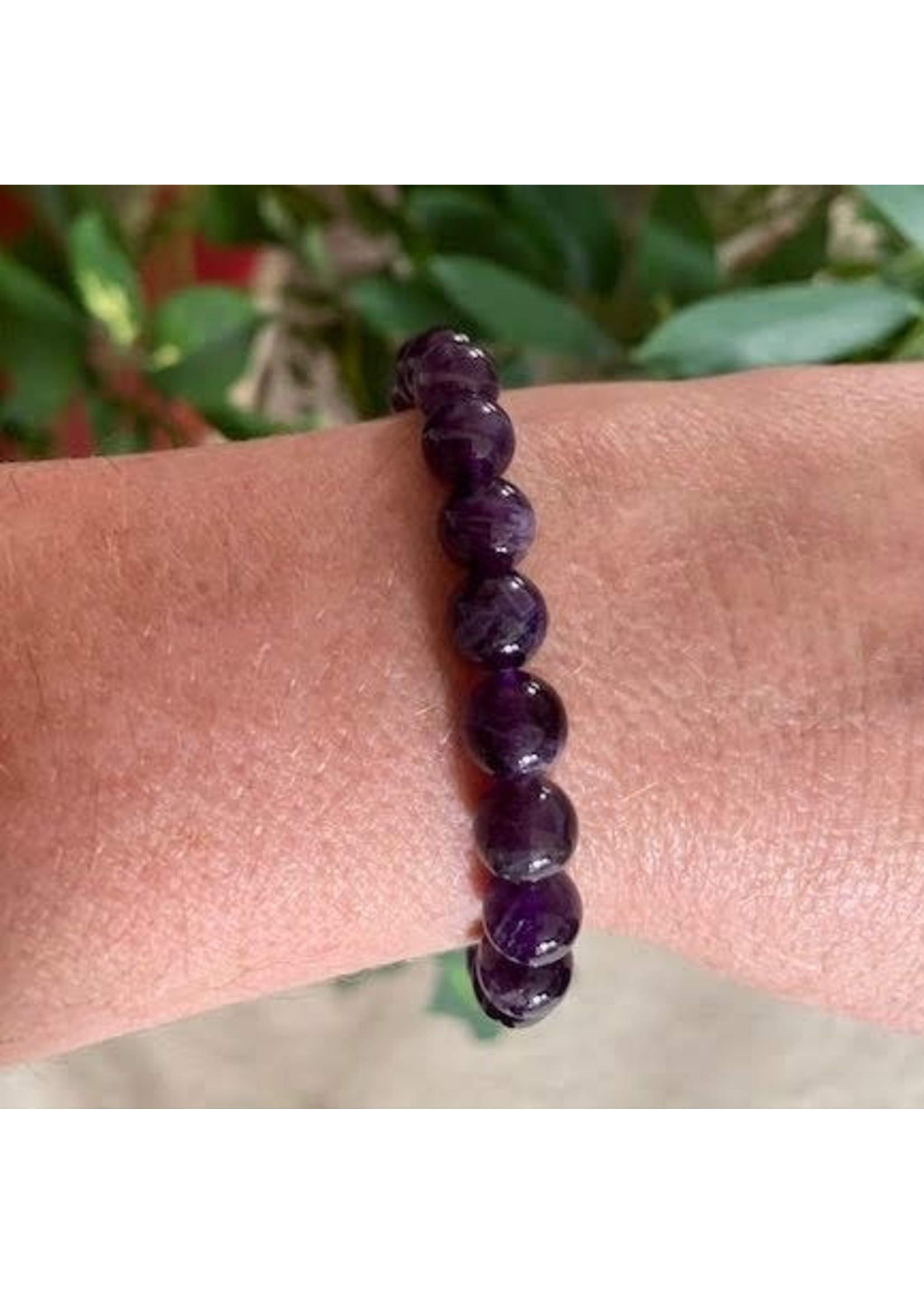 Crystal Bracelet - Amethyst 8mm
