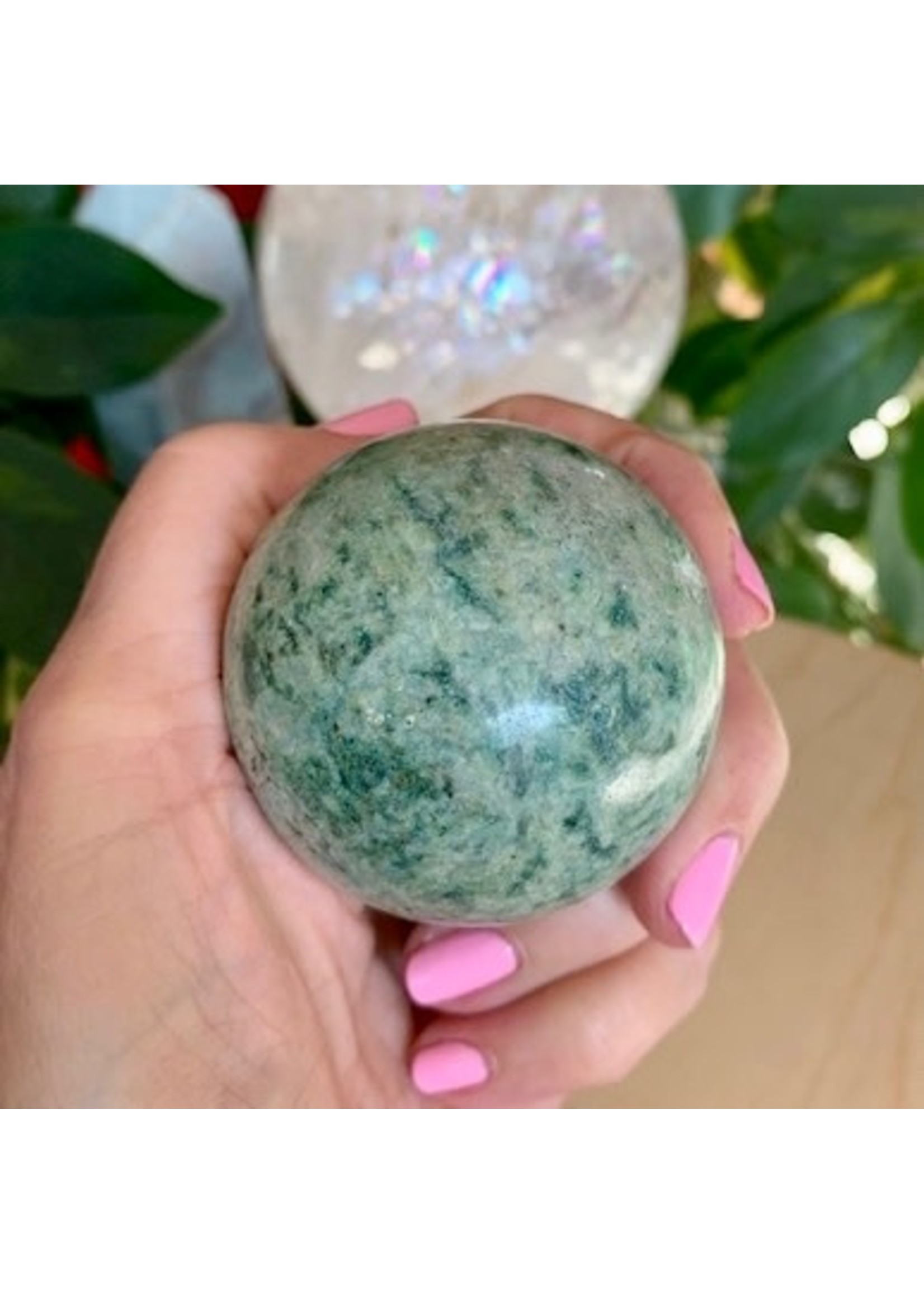 Fuchsite Spheres for deep healing