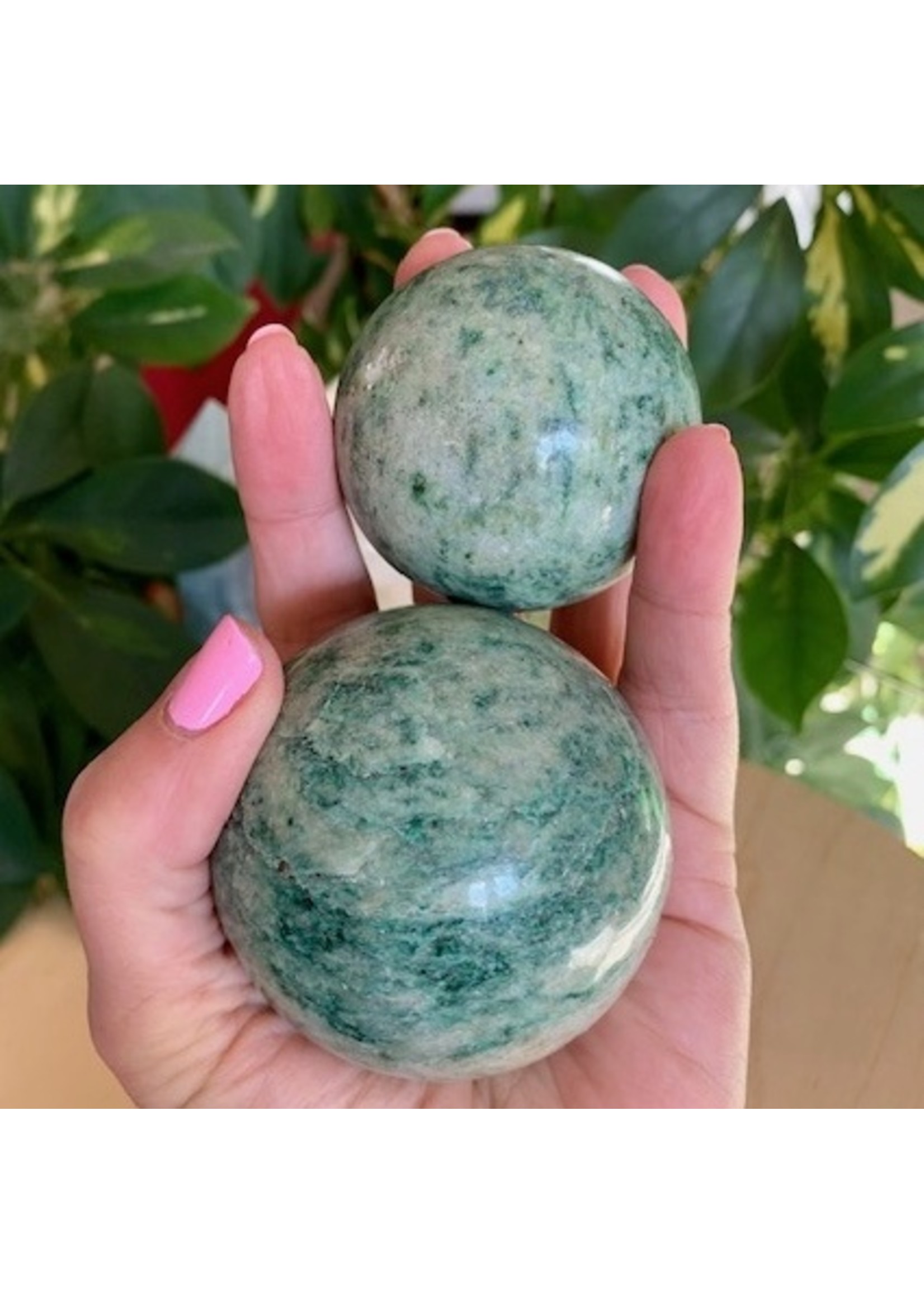 Fuchsite Spheres for deep healing