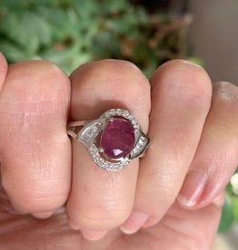 Ruby Marcasite Ring