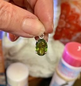 Green Tourmaline Faceted Pendant