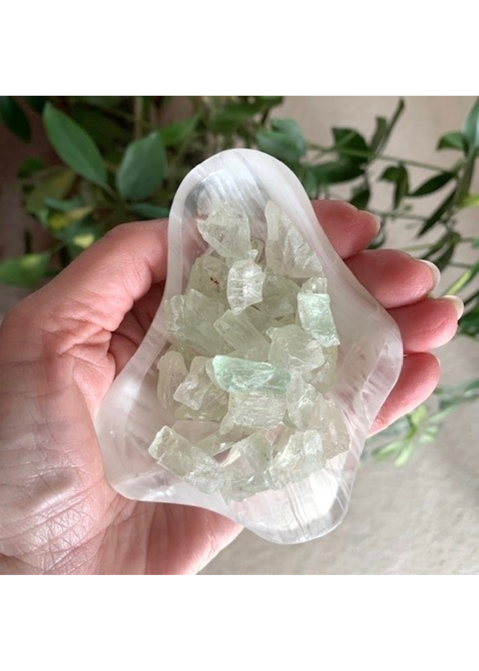 Hiddenite Rough Tumbled for love and gratitude