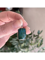 Chrysocolla Cabochon Pendant ~ Square