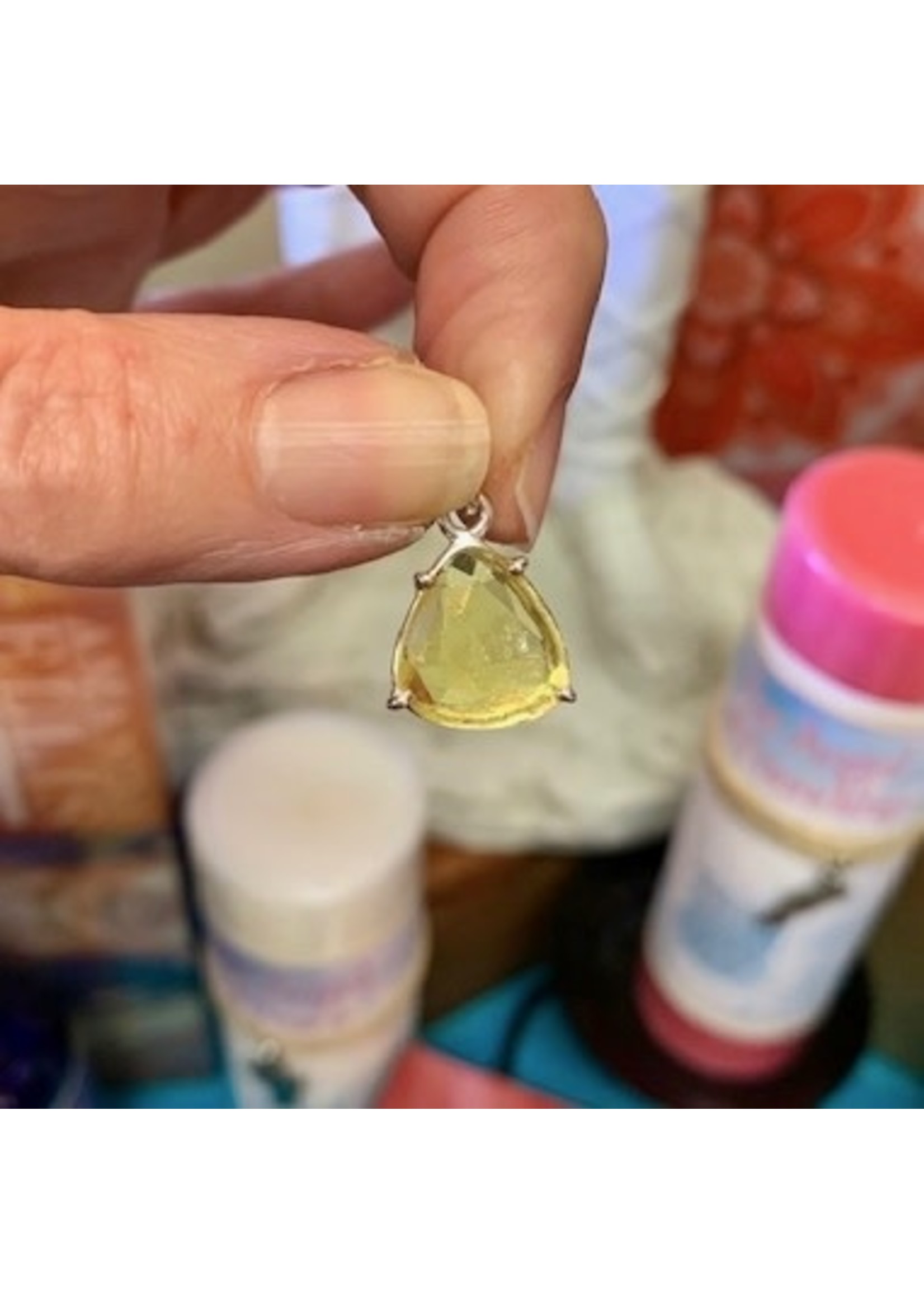 Yellow Tourmaline Faceted Pendants