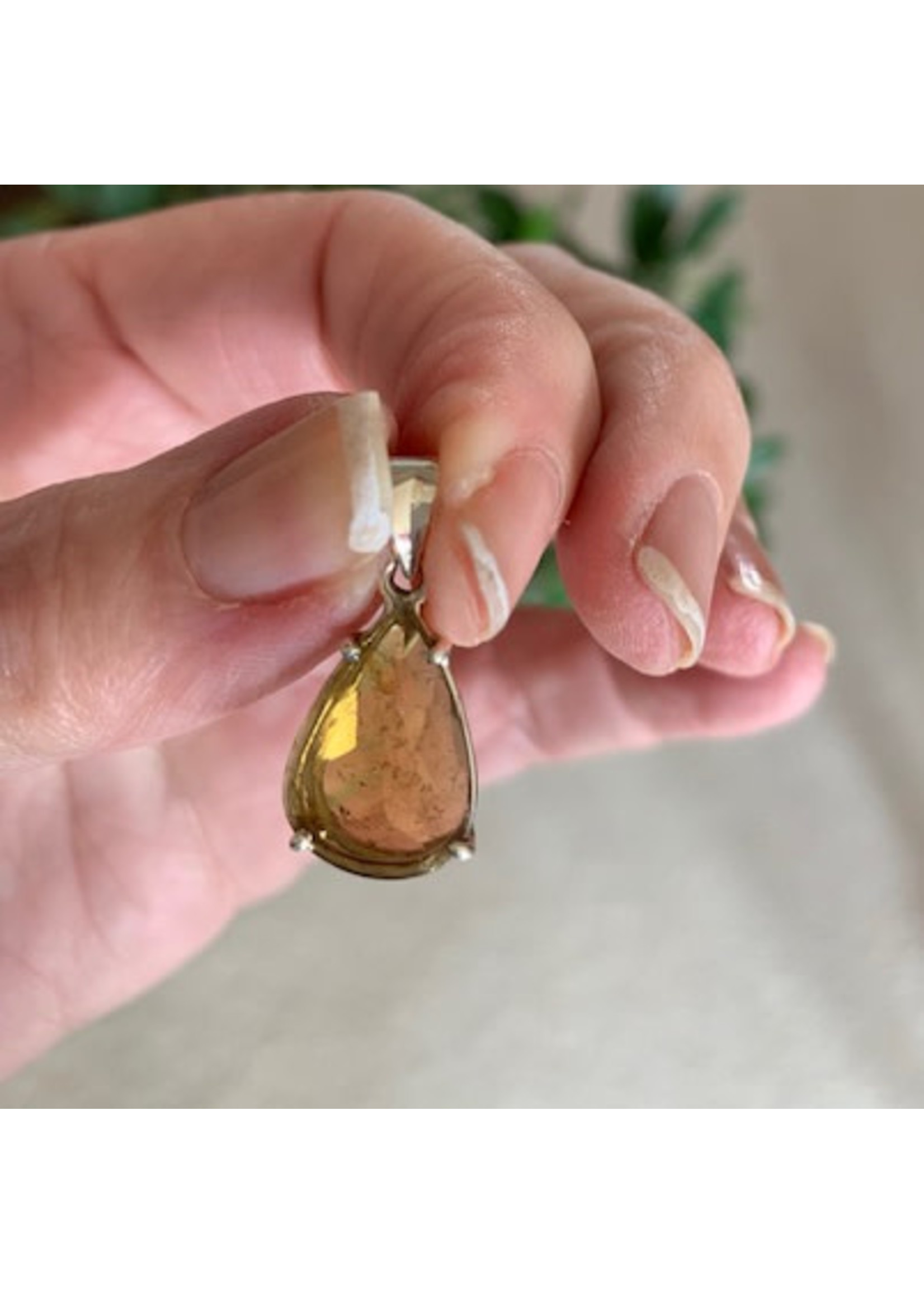 Yellow Tourmaline Faceted Pendants
