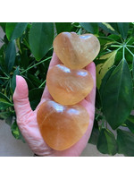 Golden Calcite Hearts for empowering joy