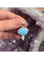 Larimar Moonstone Pendant