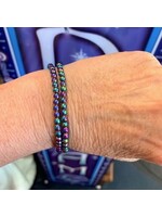 Crystal Bracelet - Hematite Rainbow 4mm