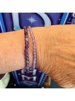 Crystal Bracelet - Amethyst 4mm