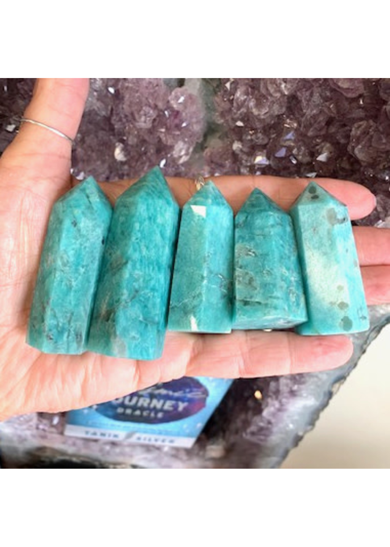 Amazonite with Smoky Quartz Generators for speaking your truth