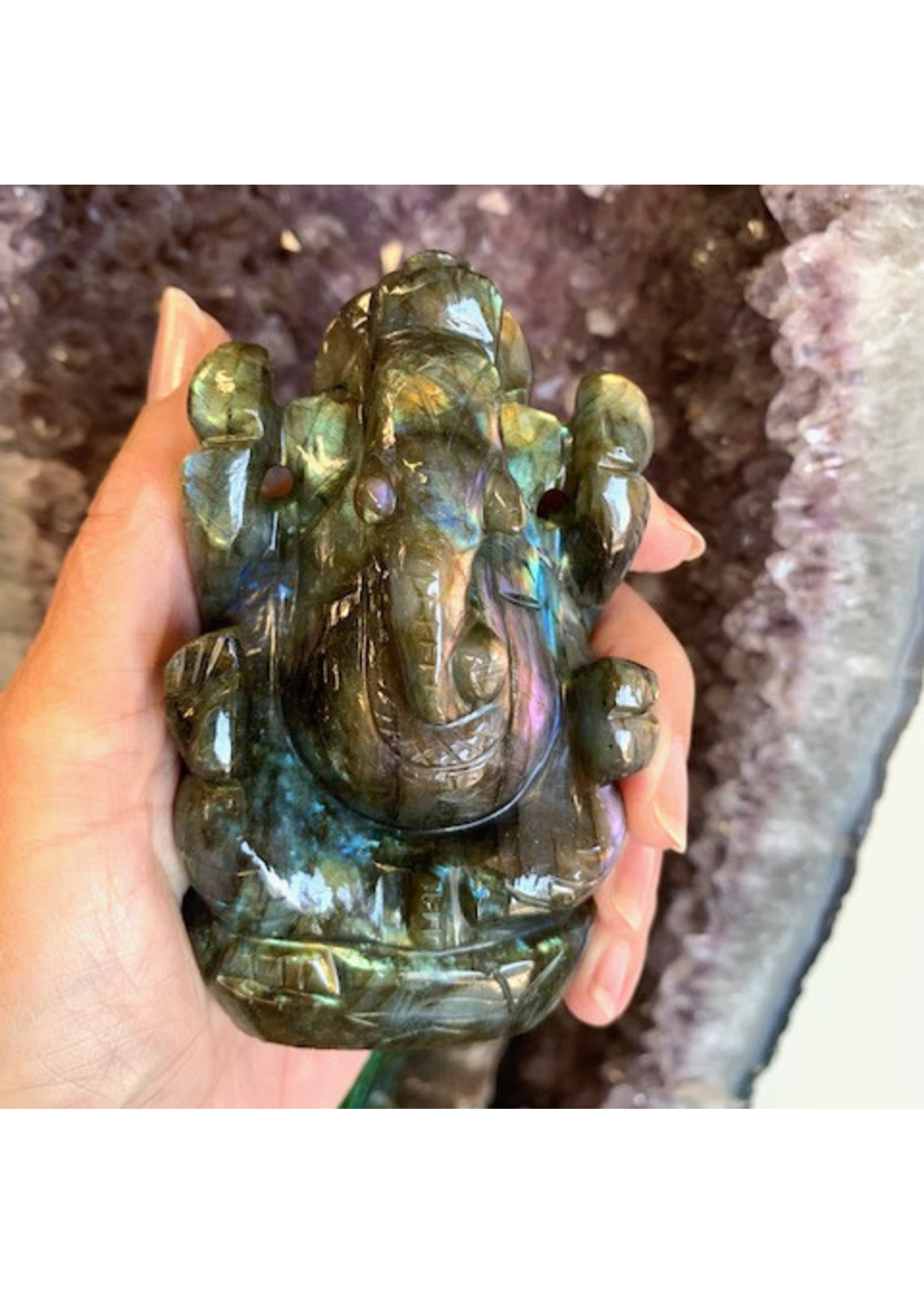 Labradorite Ganesh for removing obstacles