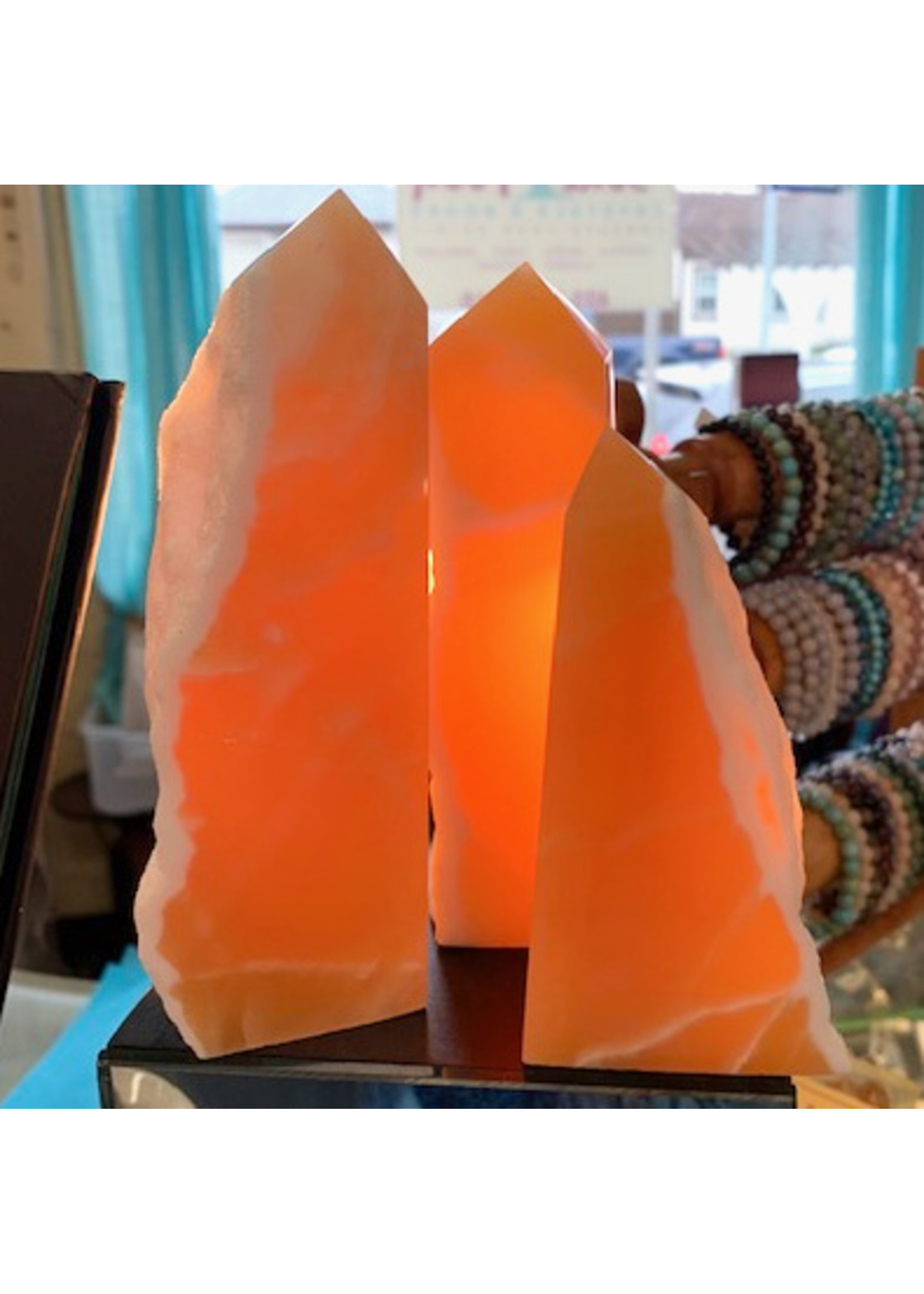 Orange Calcite Obelisks life's juiciness